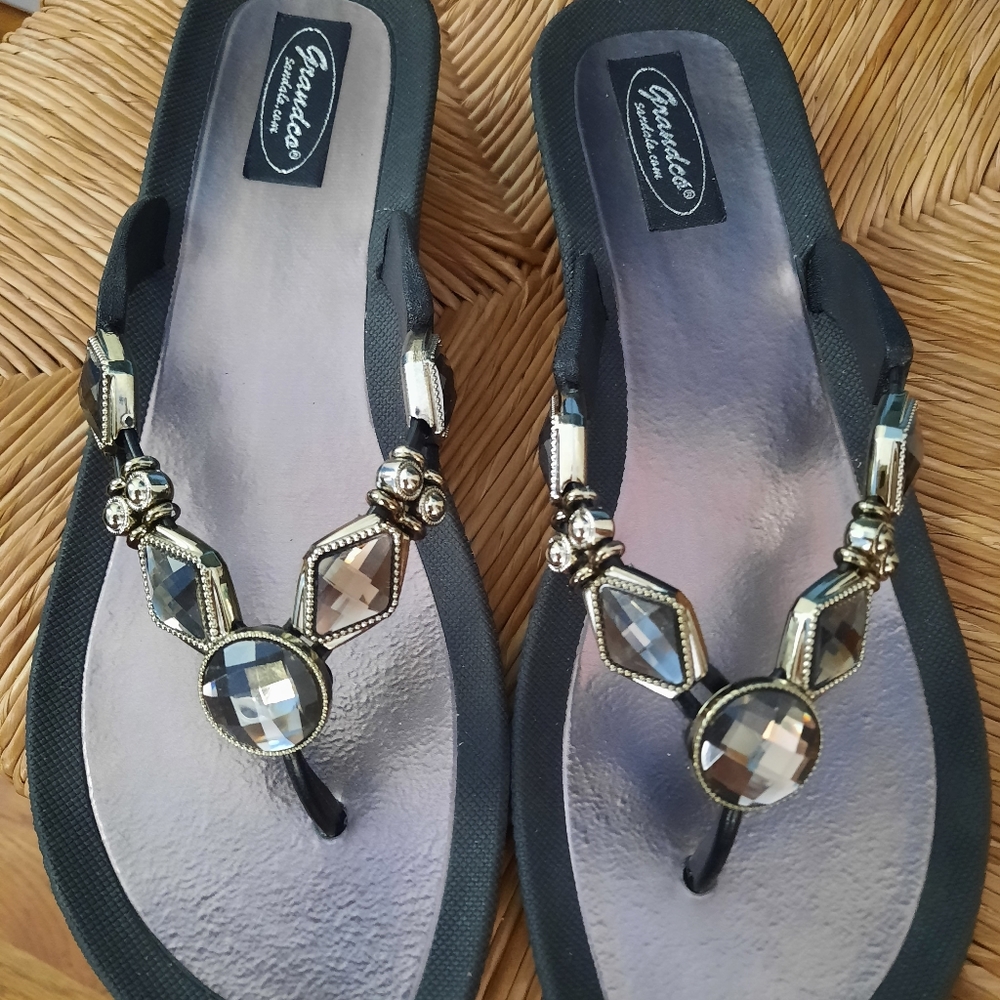 Sandals.